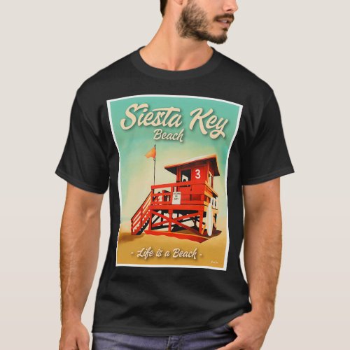 Siesta Key Beach Travel Poster T_Shirt