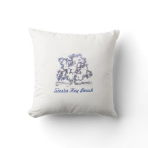 Siesta Key Beach tree pillow