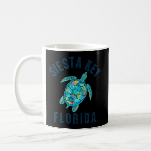 Siesta Key Fl Beach Sea Turtle Illustration Coffee Mug