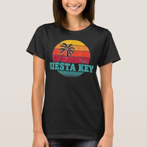Siesta Key Florida Beach Colorful Sunset Vacation  T_Shirt