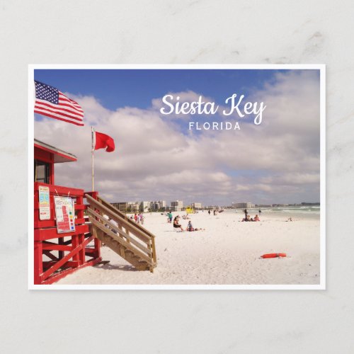 Siesta Key Florida beach scene photo Postcard