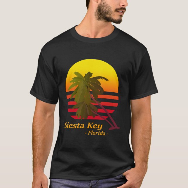 Siesta Key Florida Beach Sunset Vacation Souvenir  T-Shirt (Front)