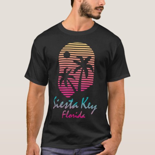 Siesta Key Florida Beach Vacation Summer West Stat T_Shirt