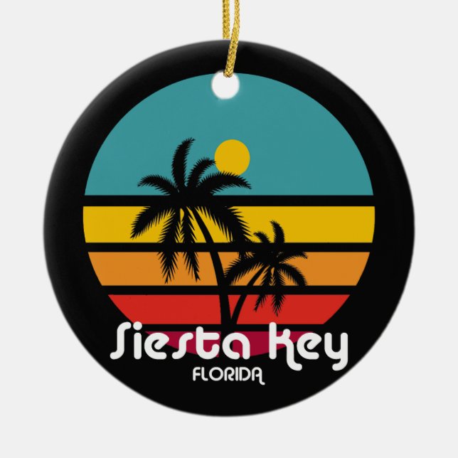 Siesta Key,Florida Ceramic Ornament (Front)