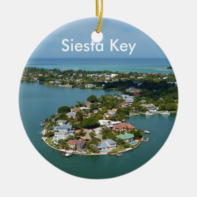 Siesta Key, Florida Ceramic Ornament (Front)