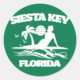 Siesta Key Florida  Classic Round Sticker