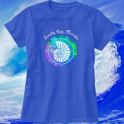 Siesta Key Florida Colorful Sea Shell Beach Trip T_Shirt