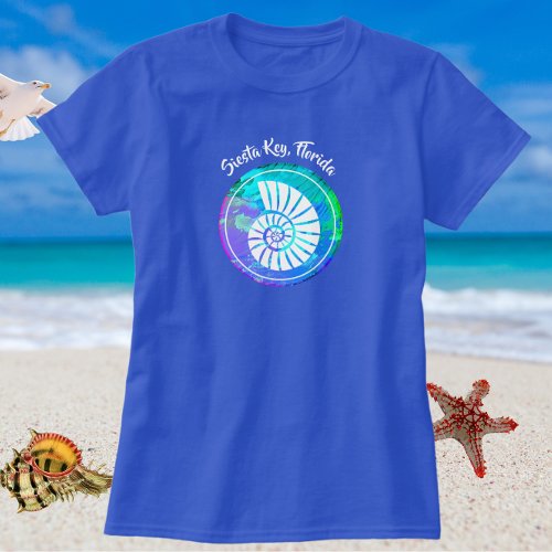 Siesta Key Florida Colorful Sea Shell T_Shirt