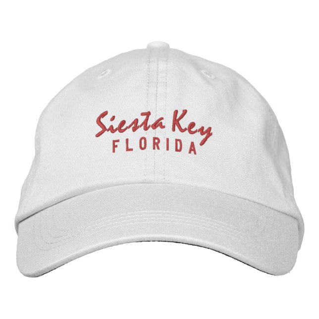 Siesta Key Florida Embroidered Baseball Hat (Front)