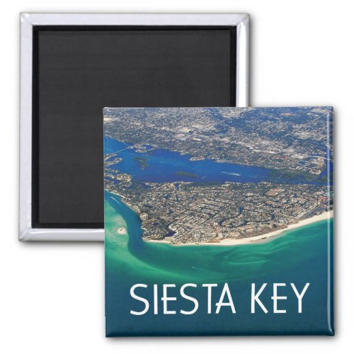 Siesta Key Florida Island Aerial View  Magnet