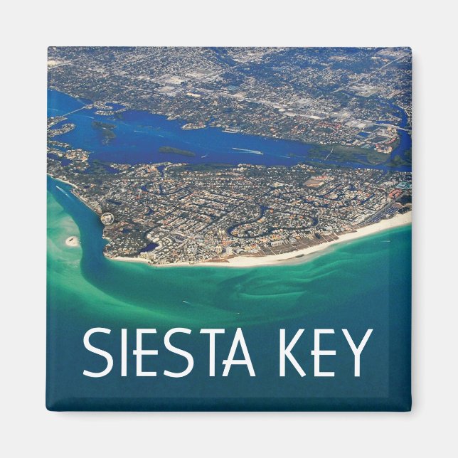 Siesta Key Florida Island Aerial View  Magnet (Front)
