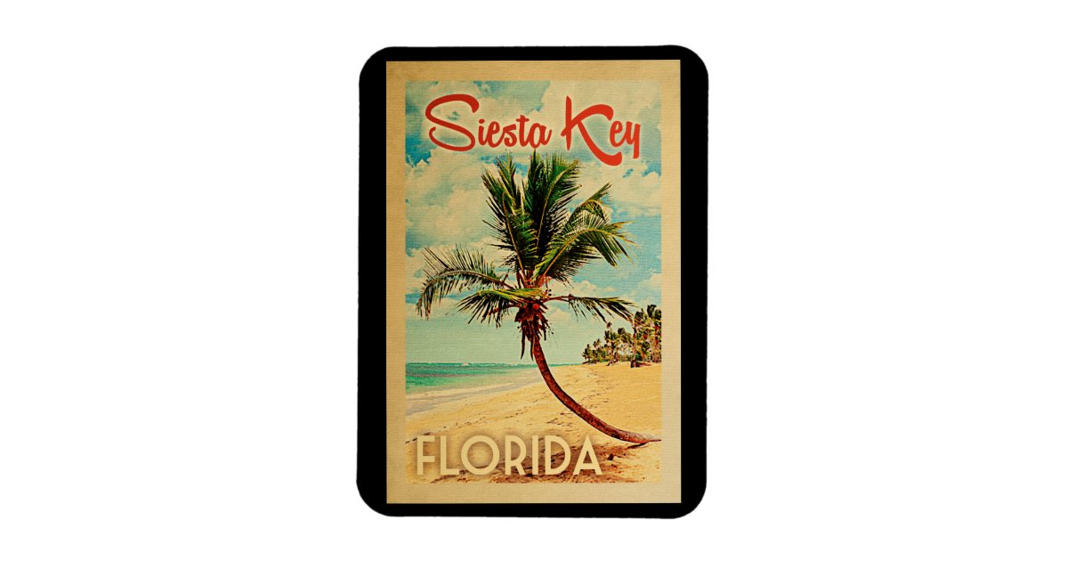 Travel Souvenir Flexible Fridge Magnet SIESTA KEY Florida 