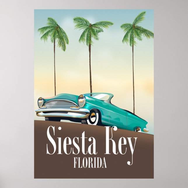 Siesta Key Florida travel poster (Front)