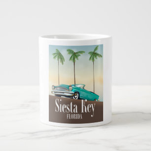 Siesta Key Florida travel poster Giant Coffee Mug