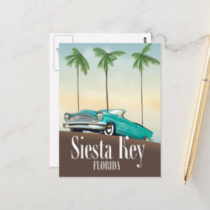 Siesta Key Florida travel poster Postcard