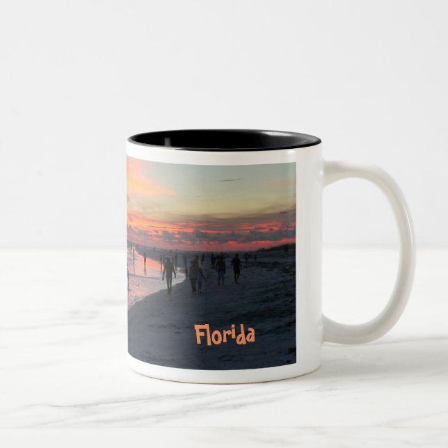 Siesta Key, Florida Two-Tone Coffee Mug (Right)