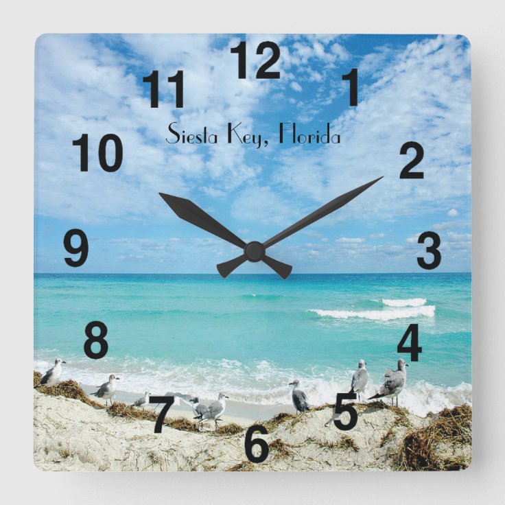 Siesta Key Florida Wall Clock Zazzle