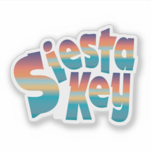 Siesta Key in sunset colors Sticker
