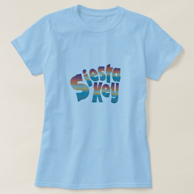 Siesta Key in sunset colors T-Shirt (Design Front)