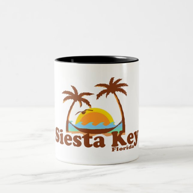 Siesta Key. Two-Tone Coffee Mug (Center)