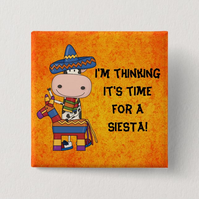 Siesta Mexican cow button (Front)