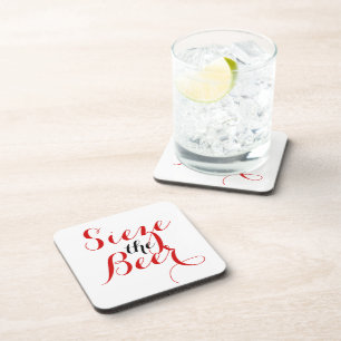 Sieze the Beer Beverage Coaster