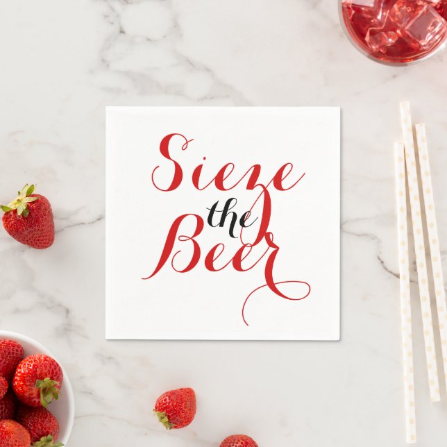 Sieze the Beer Paper Napkins (Insitu)