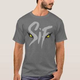 Sif, the Great Grey Wolf Typography T-Shirt