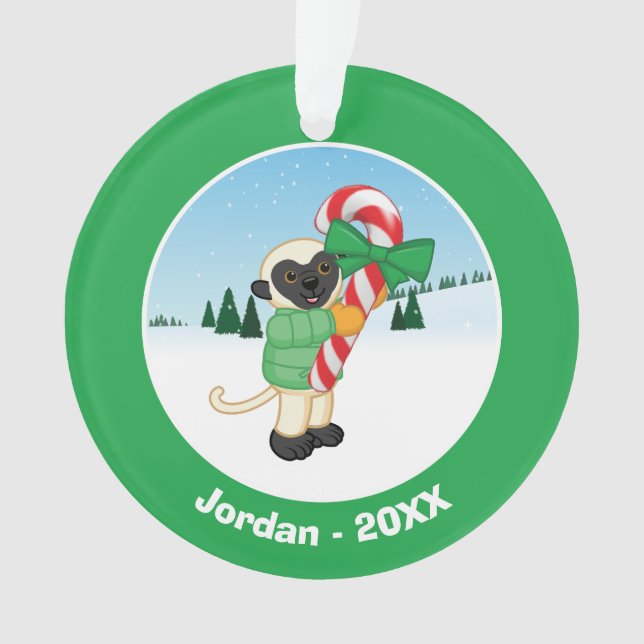 Sifaka Lemur Ornament (Front)