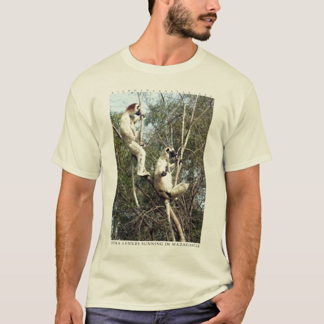 Sifaka lemurs sunning T-Shirt (Front)