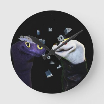 Sifl And Olly "space & Time" Clock by SiflandOlly at Zazzle