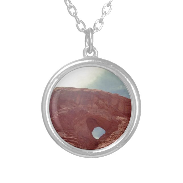 sift through the static silver plated necklace (Front)