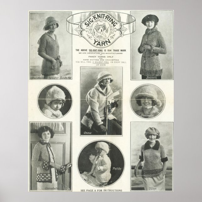 Sig-Knit-Ring Yarn 1923 Poster (Front)