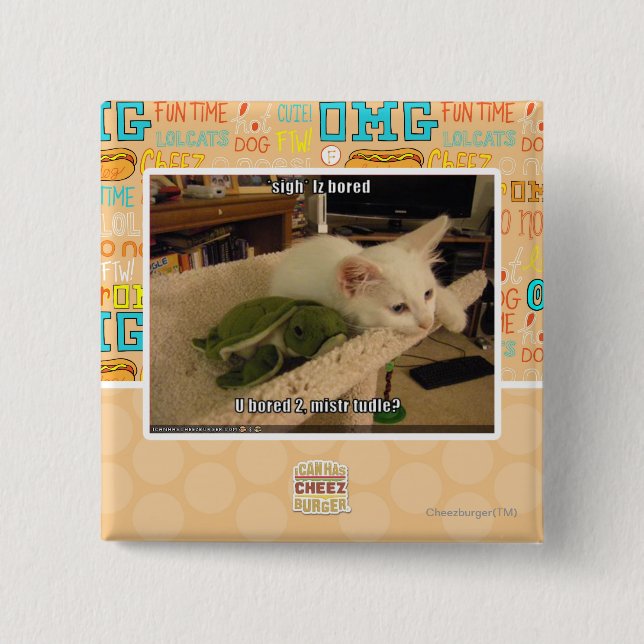 Sigh. Iz bored Button (Front)