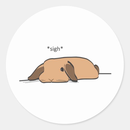 SIGHING LOP CLASSIC ROUND STICKER