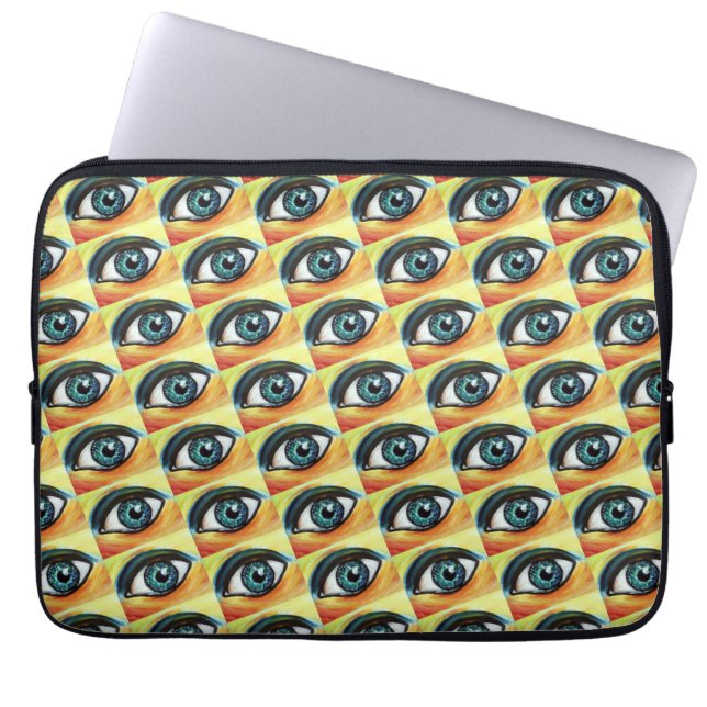 Sight Blue eye art Laptop Sleeve (Front)