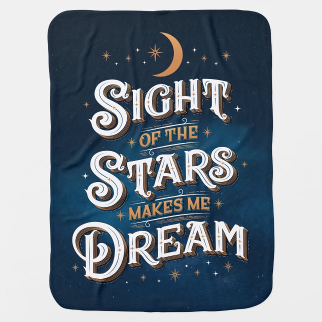 Sight of the Stars Fleece Baby Blanket (Front)