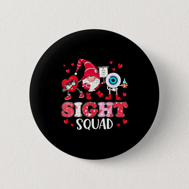 Sight Squad Optician Optometrist Dabbing Heart Val Button (Front)