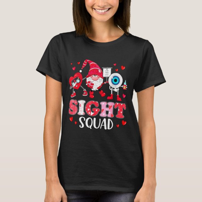 Sight Squad Optician Optometrist Dabbing Heart Val T-Shirt (Front)
