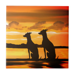 Sighthound Sunrise Ceramic Tile