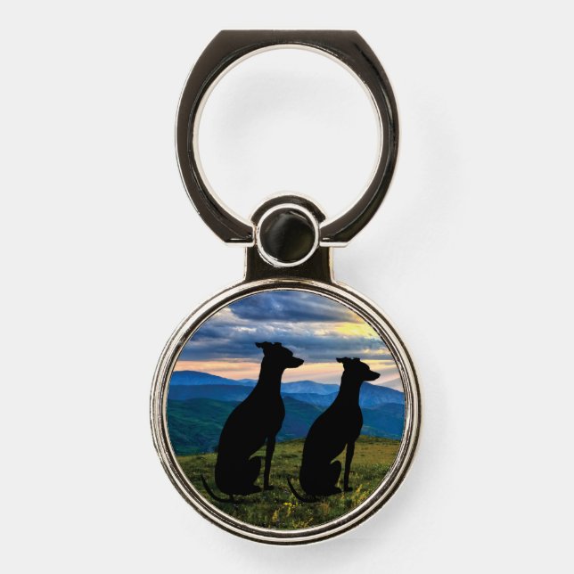 Sighthound Sunset Phone Ring Stand (Front)