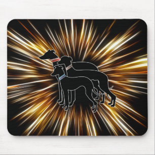 Sighthound Trio Silhouettes V1 Mouse Pad