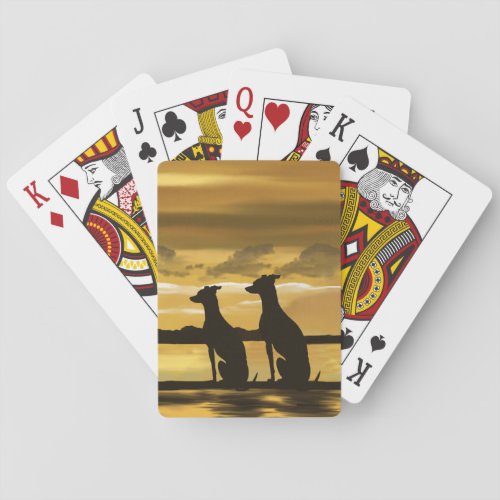 Sighthounds _ Greyhound Sunset Poker Cards