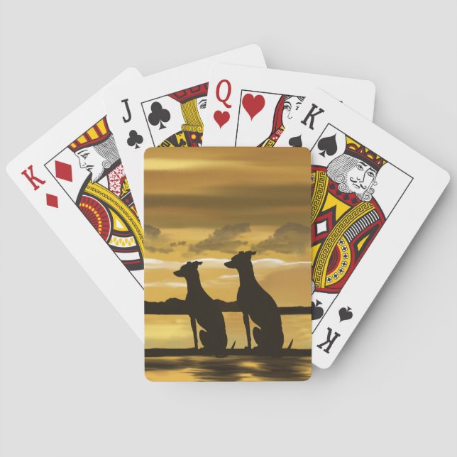 Sighthounds - Greyhound Sunset Poker Cards (Back)