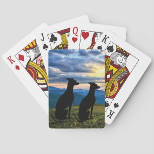 Sighthounds - Greyhound Sunset Poker Cards