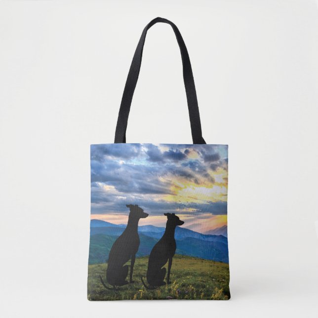 Sighthounds - Greyhound Sunset Tote Bag (Front)