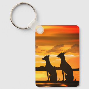 Sighthounds & Sunrise Keychain