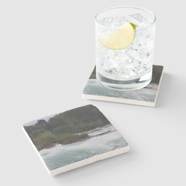 Sightseeing at Niagara Falls Stone Coaster (Side)