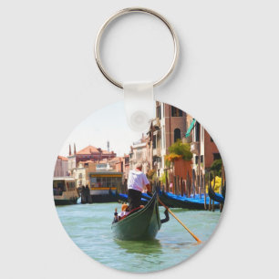 Sightseeing By Gondola Venice Italy Keychain