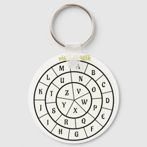 sigil magick circle  keychain